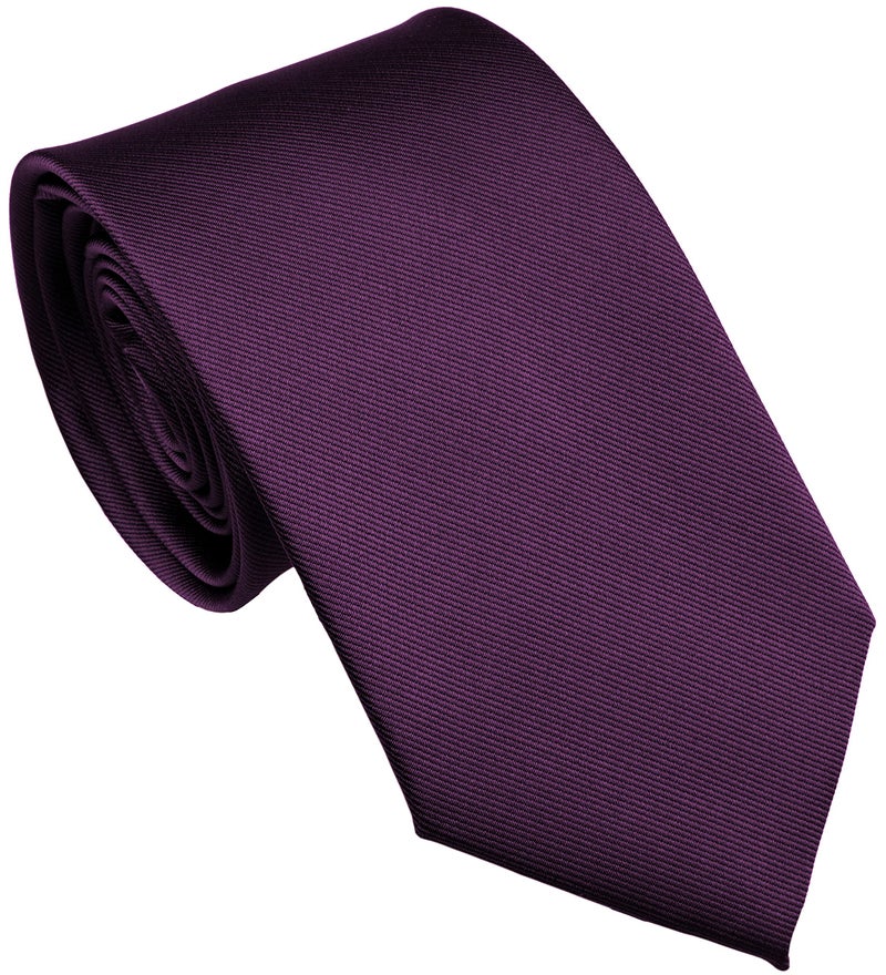 ZENXUS Extra Long Solid Tie for Men Big and Tall, Eggplant XXL Tie 70 inch - Image 1